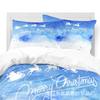 Christmas Gift 3D Digital Printing Kit Quilt Cover Three-Piece Set