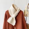 Winter scarf women's autumn and winter new cross small scarf small scarf solid color warm scarf