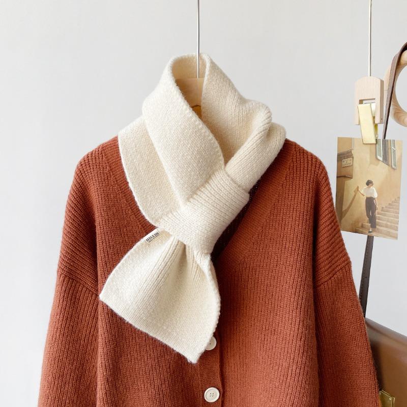 

Winter scarf women s autumn and winter new cross small scarf small scarf solid color warm scarf 87*19cm