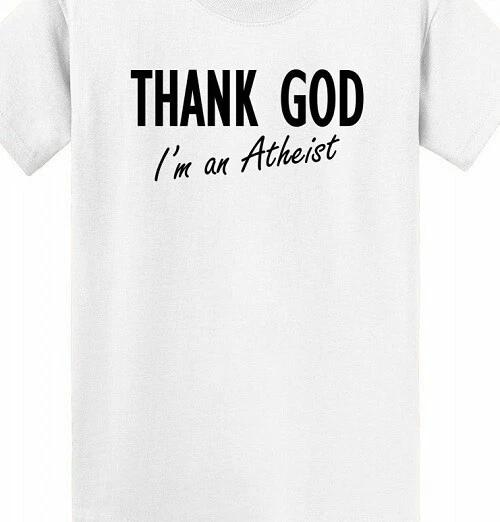 Thank God I m an Atheist Anti Religion T shirt tee XS