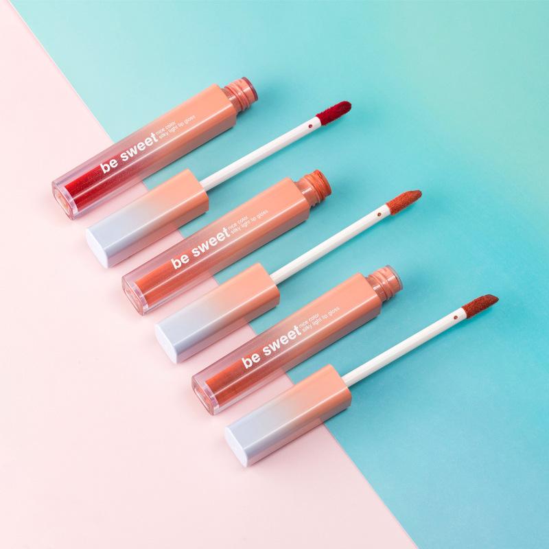 Non-stick Cup Waterproof Mirror Lip Glaze Matte Lip Glaze Lip Mud Velvet Whitening Lipstick