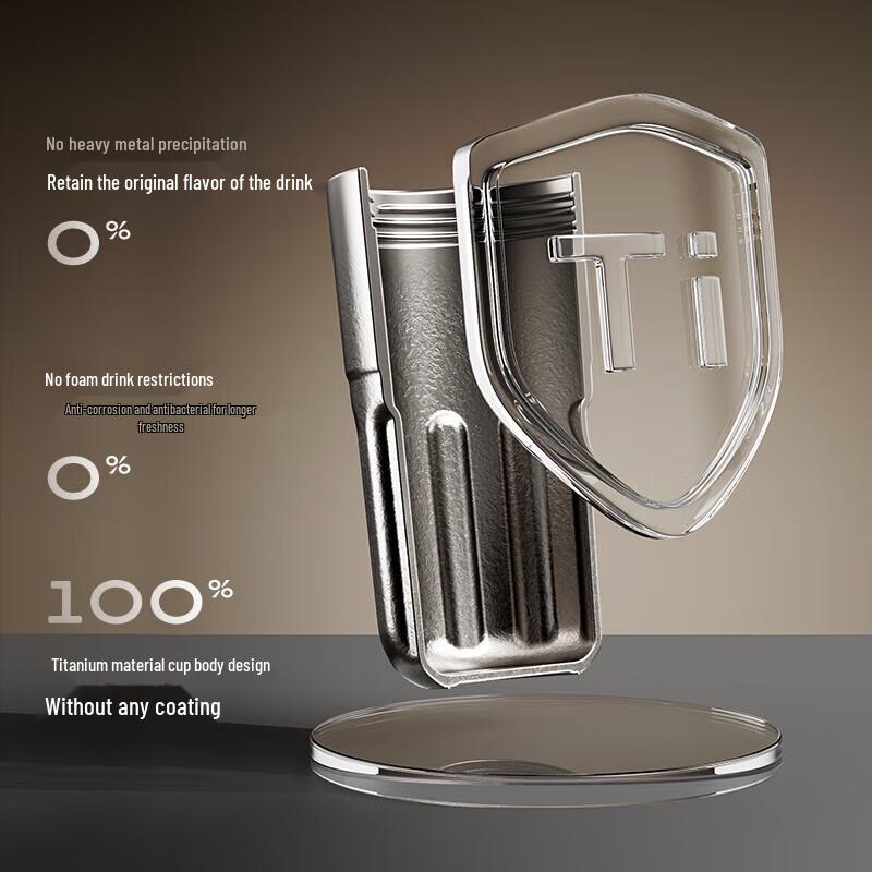 RELEA Pure Titanium Thermal Mug with Temperature Display