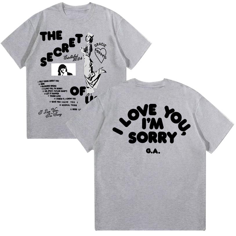 

Gracie Abrams The Secret of Us Graphic T-Shirt Women Cotton Casual Short Sleeves Top Fashion Hip Hop Harajuku Unisex Tee Clothes 4XL