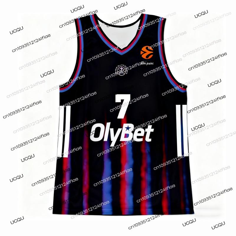 25/26 French Adult Men's Basketball Vest Paris HIFI European Basketball Game Jersey Outdoor Sportswear Basketball Training Wear