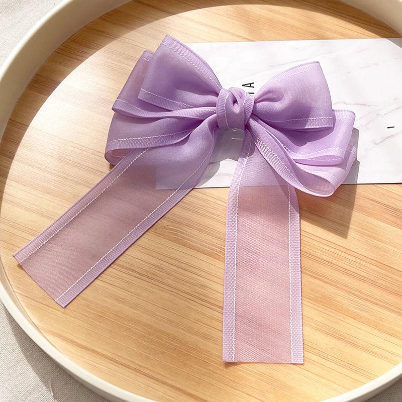 Bow Barrettes Hair Accessories Hair Clip Fashion Mesh Ribbon Hairpin Barrettes