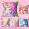 P-project Game Sekai PJSK Various Sizes Square Pillow Case For Car Home Bedchamber Decor Custom Valentine Gift