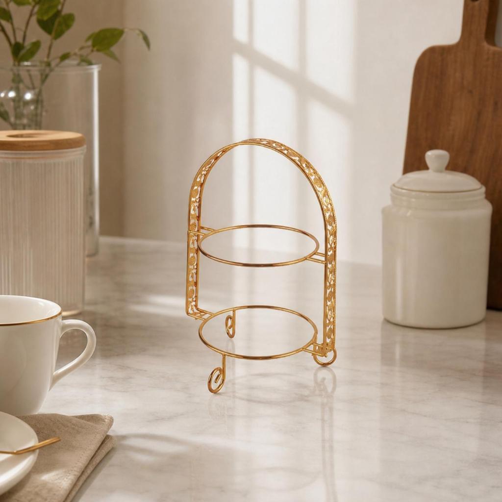 Metal Pastry Display Stand with Circular Tiers Decorative Cake