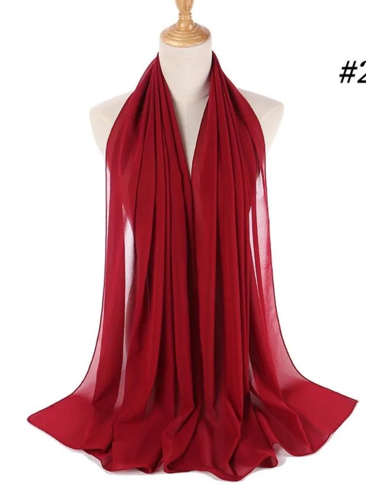 70*180cm bubble chiffon muslim headscarf for women solid color hijab scarf shawls and wraps hijab femme musulman kopftuch
