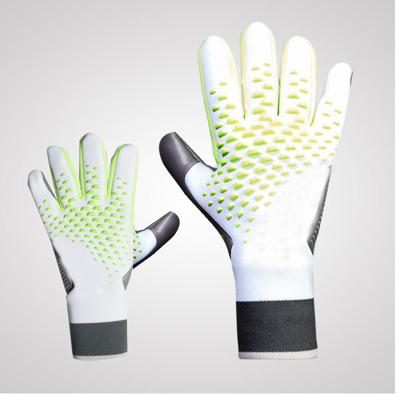 

Футбольний воротар Воротарські рукавички Falcon Нековзні Дитячі Дорослі No. 10 (middle finger length 10 cm) grass зелений колір