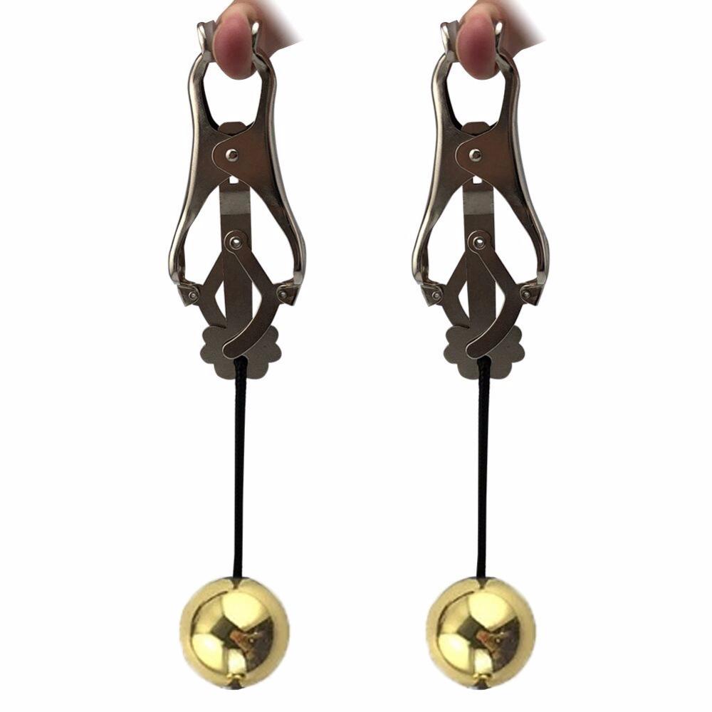 Metal Stainless Steel Nipple Stretching Exercise Correction Milk Clamp Couple Flirting Sexy Adult Sex Product Toys