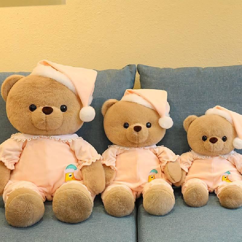 Adorable Plush Teddy Bear Doll Soft And Cozy Sleepwear Stuffed Animal For Kids