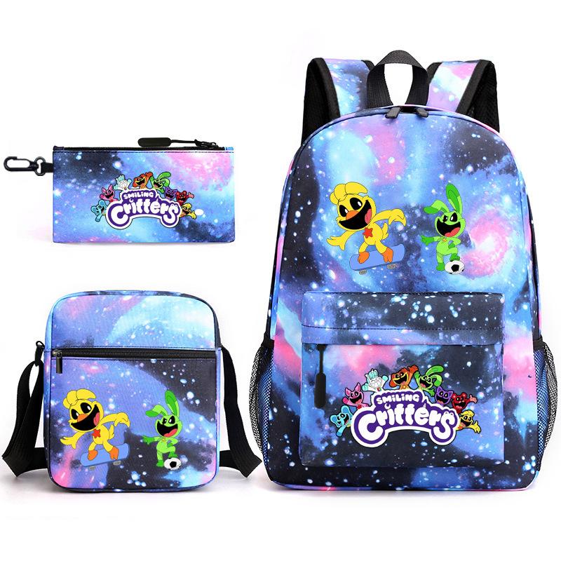 School season starry sky primary school student schoolbag smiling animal leisure backpack