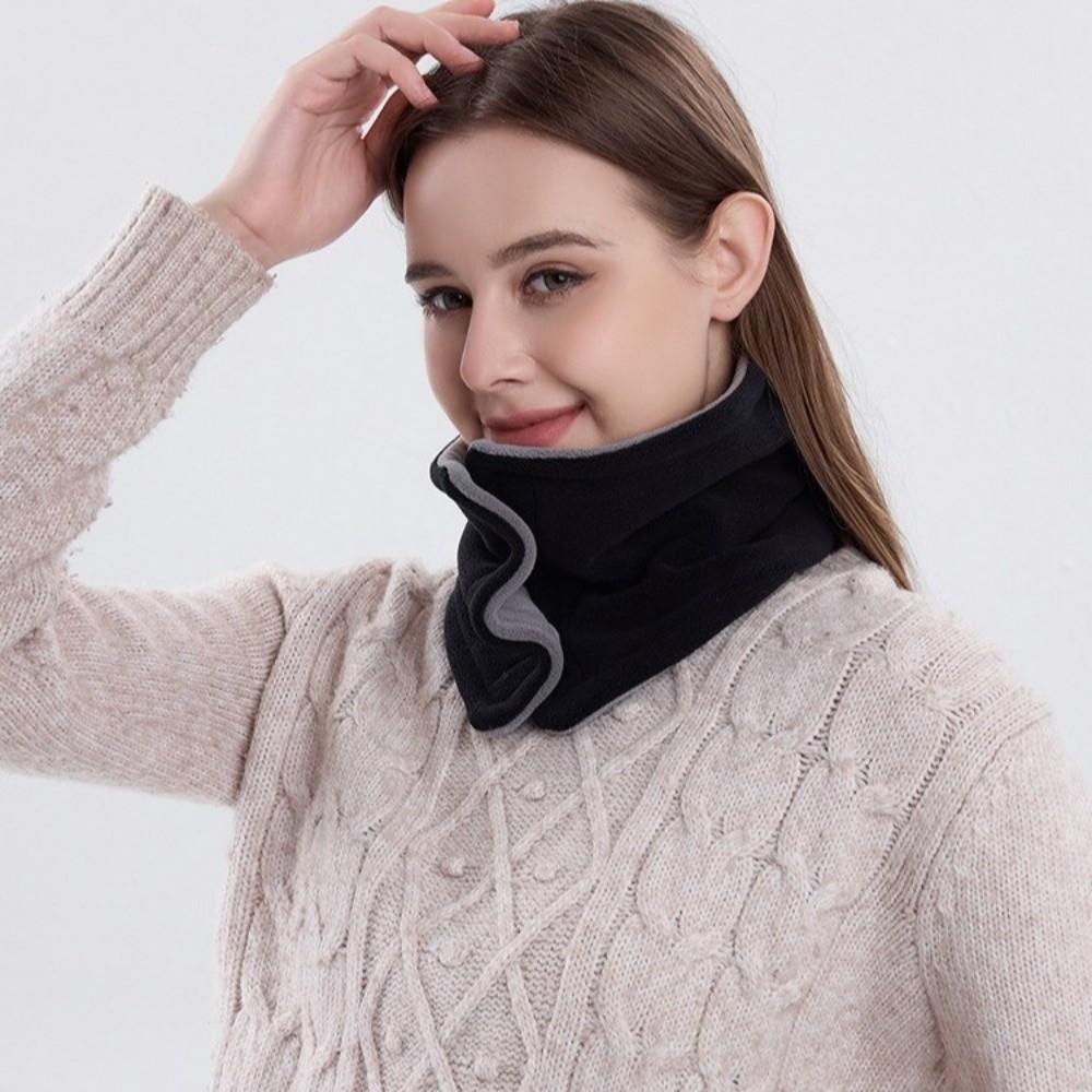 Einfarbiger Fleece-Schal Polar-Fleece Warmer Nackenwärmer Gesichtsmaske Winter Strickschal Herren