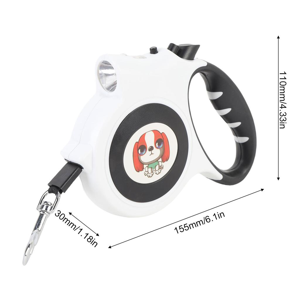 Retractable Dog Leash 16.4FT Anti Tangling Automatic Telescopic Tractor Dog Leash with LED Light for Night Walks