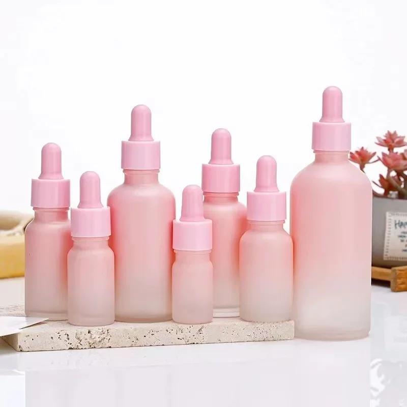

1pcs Dropper Bottle Refillable Glass Empty Essential Oil Aromatherapy Bottles Portable Travel Liquid Pipettes Bottles Container 10ML розовый