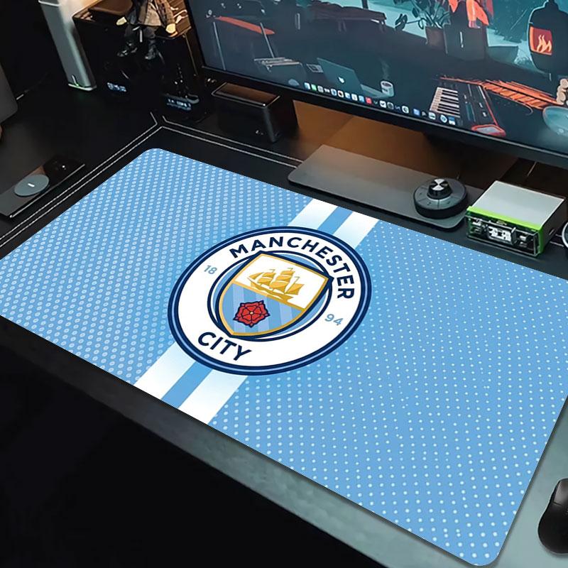 Manchester City F Large Size Mouse Pad Large Gaming Table Cushion Non-slip Laptop Tablet Big Mousepad XXL Mat Mini PC Playmat With Lock Edge