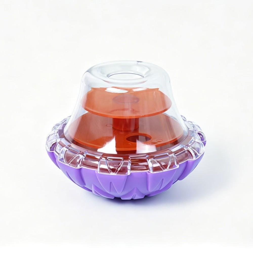 Shaking Leakage Pet Food Dispenser Chew Resistant Cat Tumbler Feeder Interactive Dog Toys Training фиолетовый
