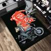 Skull Biker Living Room Non-Slip Area Rug Soft Carpet for Bedroom Game Playroom Sofa Office Home Decor Doormat Christmas Gift C921131