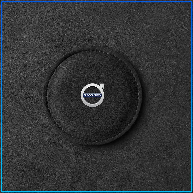 PU Leather Slot Non-slip Coaster Mat Car Cup Holder Pad For Volvo 240 C70 S40 S50 S60 S70 S80 S90 V40 V50 V60 V90 XC40 XC60 XC90 Vnl Truck