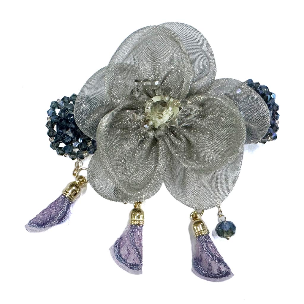 Chinese Styles Hair Pin Handmade Flower Hair Clip Long Tassels Women Hairpin for Ponytails and Various Hairstyles
