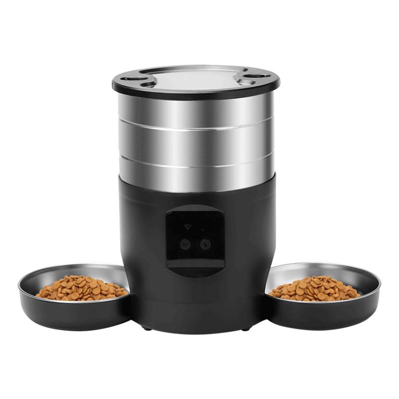 Automatic Stainless Steel Smart Pet Feeder: Remote-Controlled Timed Food Dispenser for Dogs & Cats WIFI Pet Smart Feeder