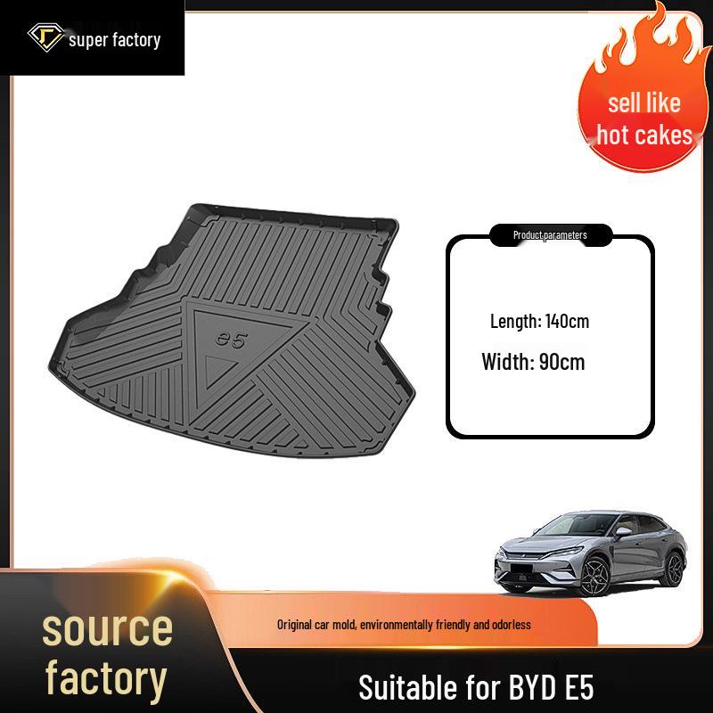 Waterproof, Wear-Resistant Trunk Mat for BYD Surui, S7, F3, E2, and E5 Cars