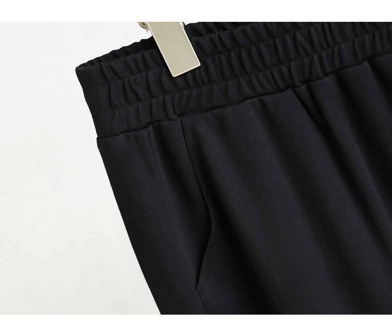 Dámské nadměrné zeštíhlující kalhoty s vysokým pasem na jaro/podzim - Volný, ležérní střih