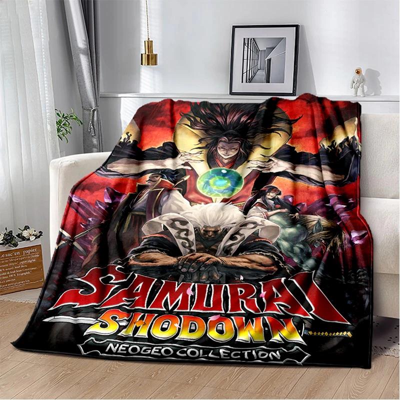 2026 New Style Retro Game Samurai Spirits Shodown Haohmaru Cartoon Blanket,Soft Throw Blanket for Home Bedroom Bed Sofa Kid Gift
