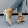 Schoenen met puntige neus voor dames 2025 Designer Chunky Serpentine Slippers Herfst Slingback Nieuwe Schoenen Lopen Jurk Mujer Zapatillas