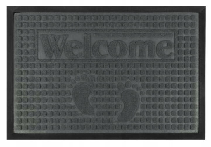 Rubberized outdoor doormat 60x40 cm