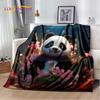3D Dream Animal Cartoon Panda Cute Blanket,Soft Throw Blanket for Home Bedroom Bed Sofa Picnic Travel Office Cover Child Gift