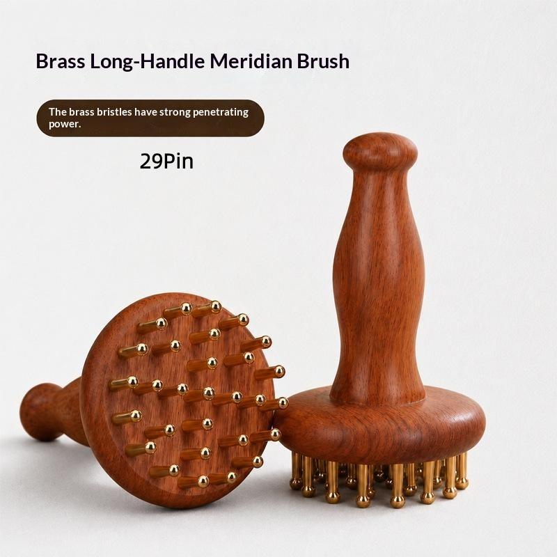 Portable Brass Gua Sha Massage Tool Head Neck Leg Body Meridian Massager Lymphatic Muscle Relief Pain Deep Tissue Massage