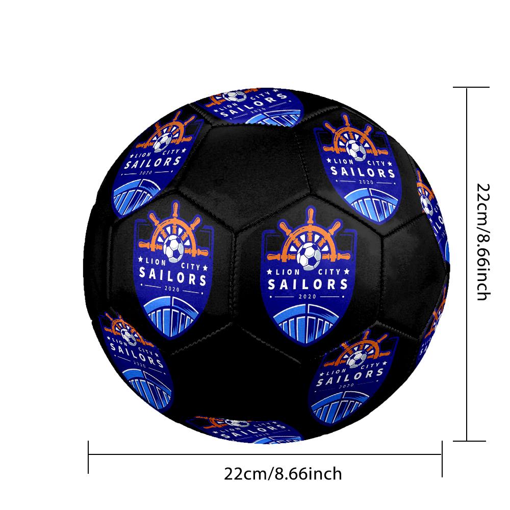 SIZE 5 Lion City Sailors Football Club Soccer Ball Colorful All Ages Machine Stitched PVC Competition Ready Durable High-Bounce