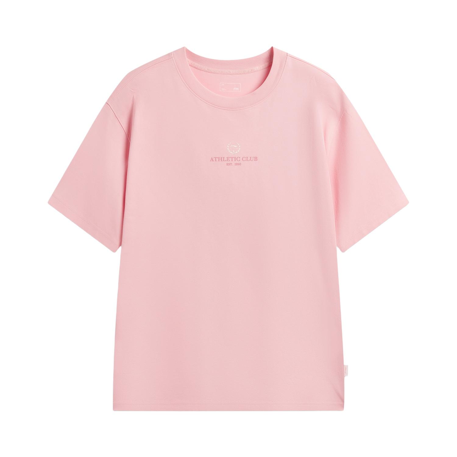 Li-Ning Quick-Drying Cool Loose Round Neck Letter Print T-Shirt Men tops AHSW285-4 L