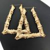 Punk Goud Zilver Kleur Bamboe Hoepel Oorbellen Voor Vrouwen Geometrisch Grote Ronde Cirkel Bamboe Oorbellen Sieraden Hip Hop Feest Sieraden