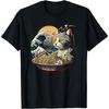 ZAANU Ramen Katze Kawaii Anime Japanisches Vintage T-Shirt