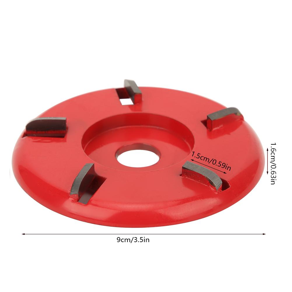 5 Teeth Arc Shaped Wood Cutting Disc Woodworking Angle Grinder Carving Polishing Tool(Red )