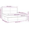 Box Spring Bed with Mattress Dark Grey 200x200 cm Fabric