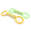 Pet Toy Double Loop Design Cotton Rope Interactive Puppy Chew Toy Bite-resistant Teeth Oral Health Safe Chew Toy