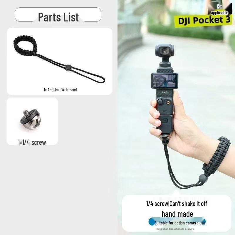 DJI Osmo Pocket 3 Anti-Lost Gimbal Camera Wrist Lanyard & Hand Strap