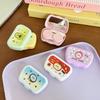 Cartoon Fruits Contact Lenses Box Portable Contact Lens Case With Tweezer Suction Stick Set For Travel Kit Holder