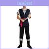 Black And White Striped Pirate Costume For Adults Ideal For Stage Performance And Parties