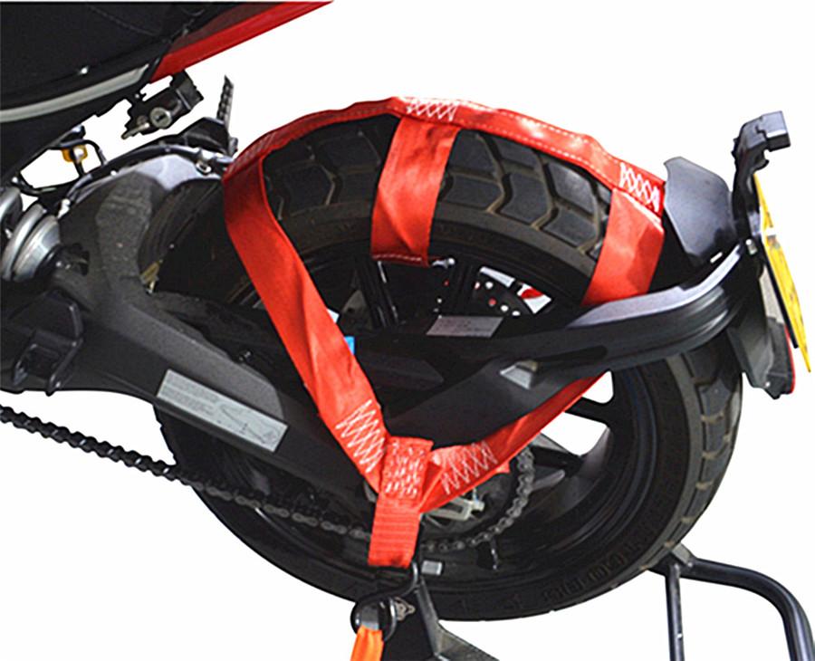 Roter Polyester Motorrad ATV Hinterrad Lenker Transportstange Spanngurt*1