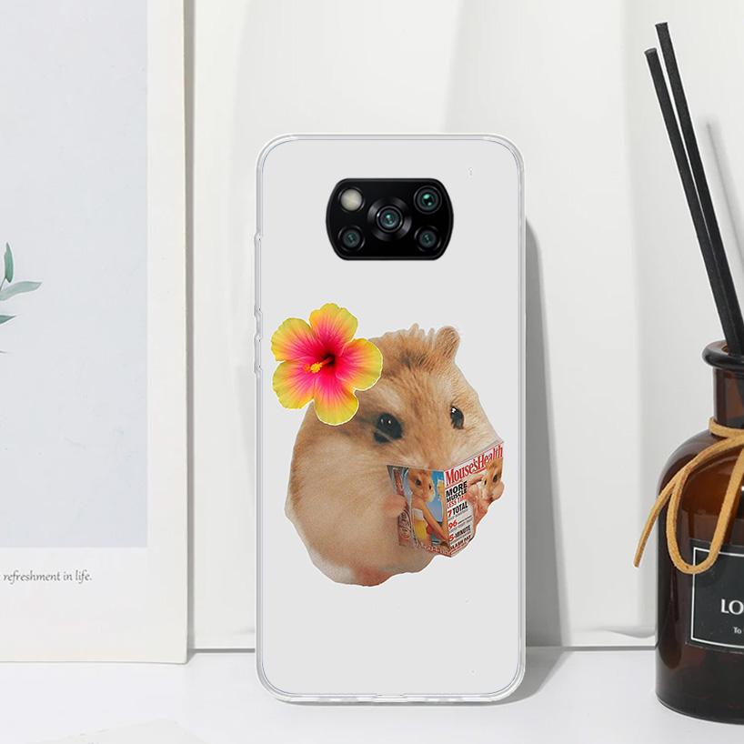 

Funny Sad Hamster Meme Phone Case For Xiaomi Poco X7 X6 X5 M7 M8 Pro F7 Ultra Redmi 15C 15 13C 13 12C 12 10 10C 10A Art Fundas P Xiaomi Poco F7