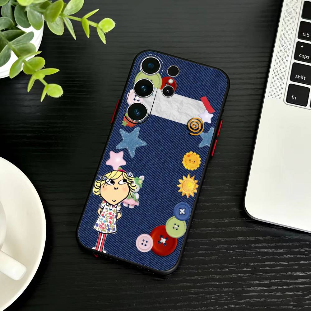D-Charlie and Lola Cartoon Phone Case For Samsung S26,S25,S24,S23,S22,S21,S20,S30,Ultra,Plus,Fe,Note,5G Black Cover