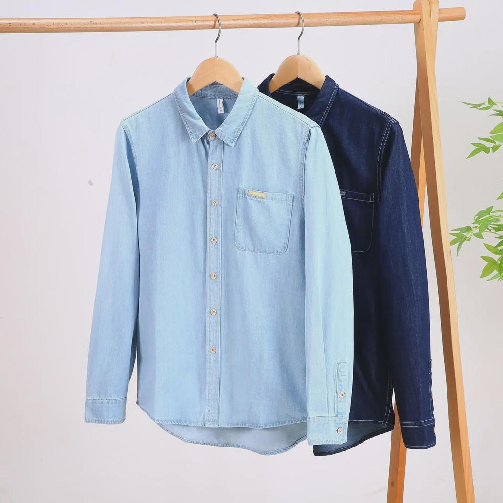 JM230 Men's Casual Cotton Long Sleeve Cardigan Shirt