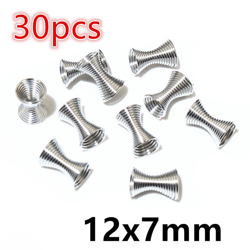 15-30pcs Spring Funnel Shape Spacer Beads Caps DIY Beading Supplies Cone Spring Coil End Caps For Jewelry Makings Accessories