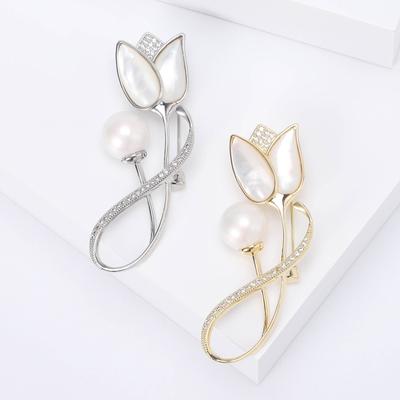 Módní drahokamová brož růže Niche High-End pin Dámské šaty Oblek Doplňky Korsáž Ladící