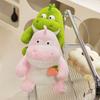 Super Soft Cartoon Stupid Dinosaur with Strawberry Plush Toys Kawaii Stuffed Animal Dragon Doll Baby Sleeping Pillow Girls Gifts