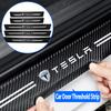 Kohlefaser Auto Türschwelle Schutzaufkleber für Tesla Model 3 Y S X Cybertruck Juguete Roadster Coil Bonina SpaceX
